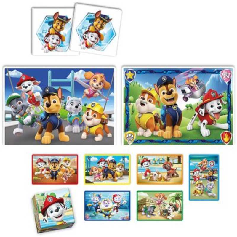 Patrulla Canina Juegos Educativos Infantil Edukit 4 en 1 Patrulla Canina - Puzzles - cubos - Memori