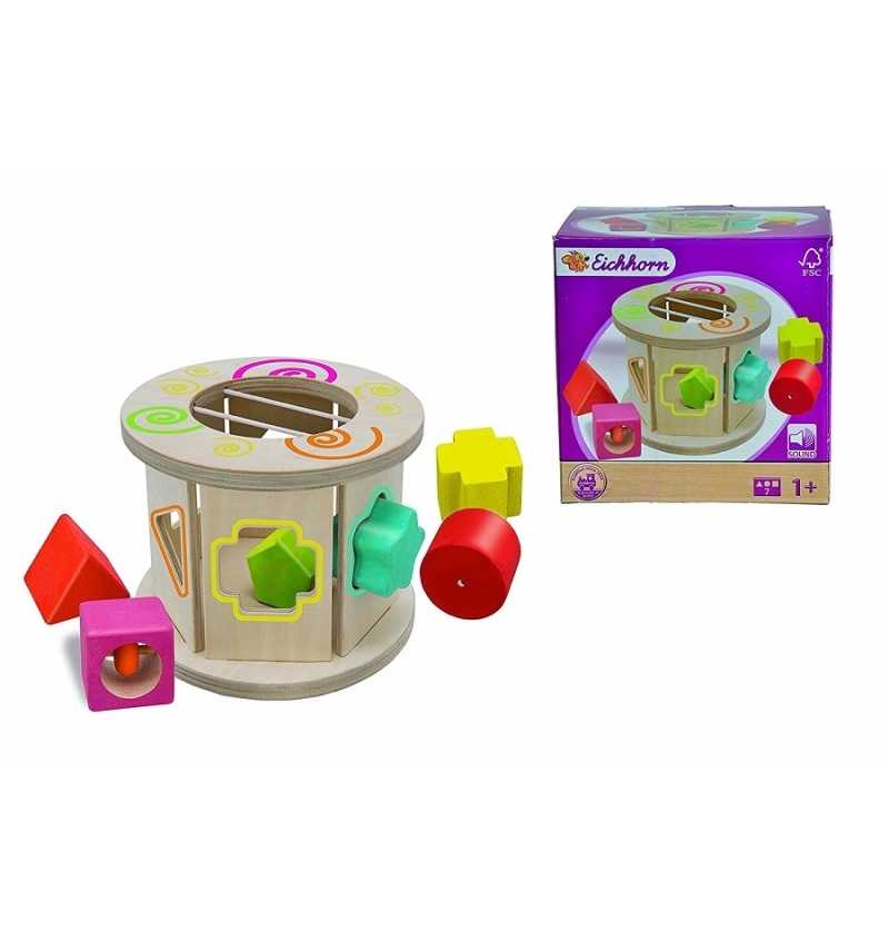 Eichhorn Encajable Infantil Cilindro de Madera Color y Formas