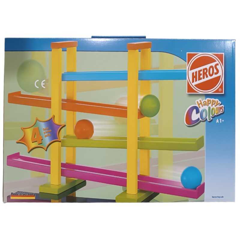 Eichhorn Rampa de Bolas de Madera Infantil de colores
