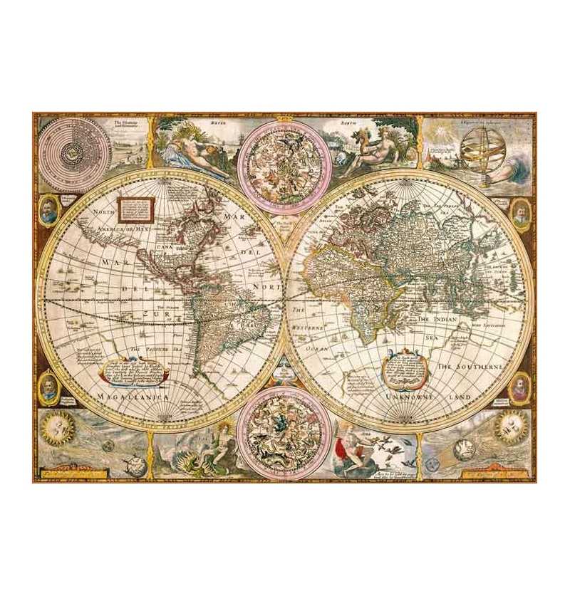 Clementoni Puzzle 3000 piezas Mapa Antiguo Mapamundi