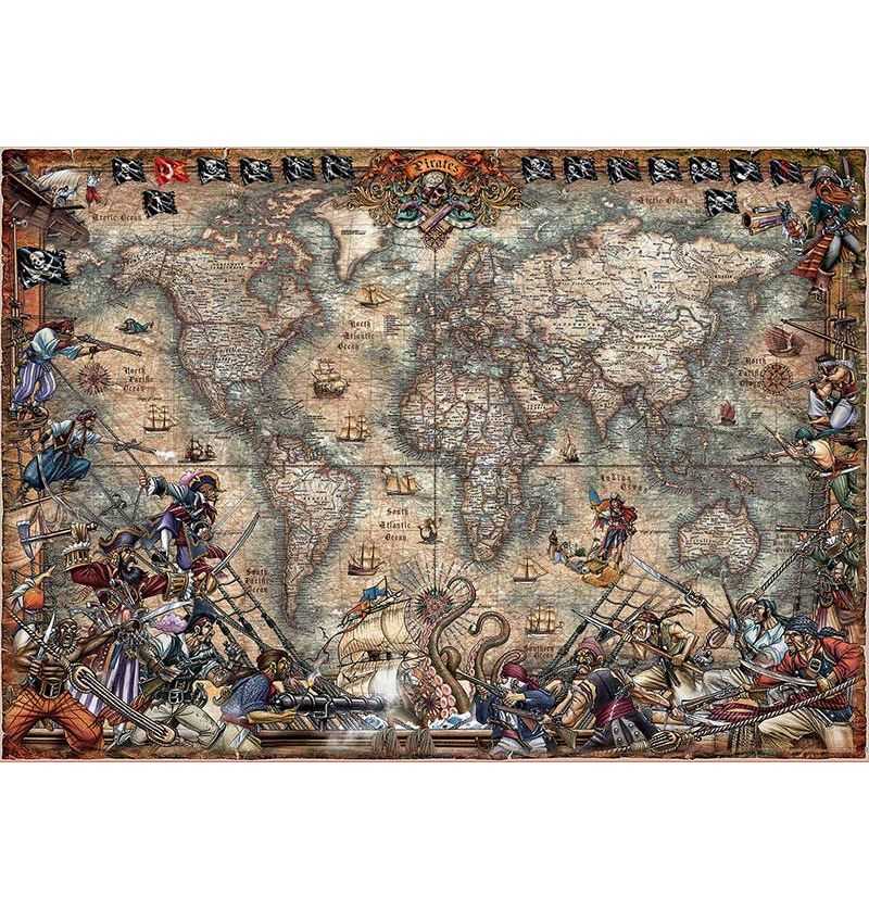 Educa Borras Puzzles 2000 Piezas Mapa de Piratas