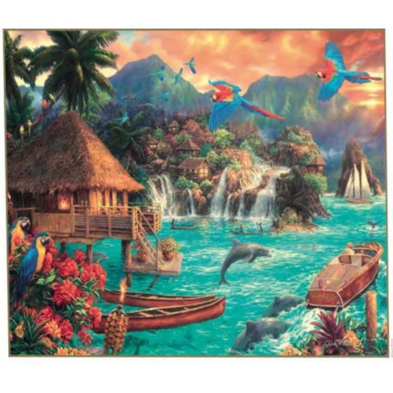 Clementoni Puzzle 2000 Piezas Vida en la Isla pacifico -