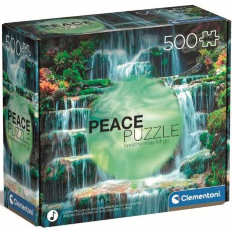 Clementoni Puzzle 500 piezas Cascadas en el Rio - serie Peace
