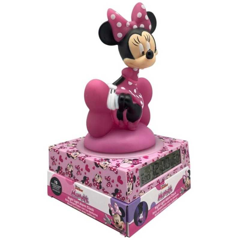Minnie Mouse Lampara 3D con Despertador de la Minnie Mouse Disney