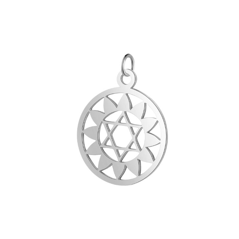 Colgante Chakra Anahata de aproximadamente 18 mm de diámetro en 3 tonos