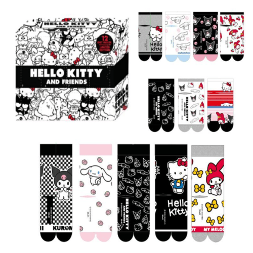 Calendario Adviento 12 pares de calcetines Hello Kitty 35-41 de Sanrio