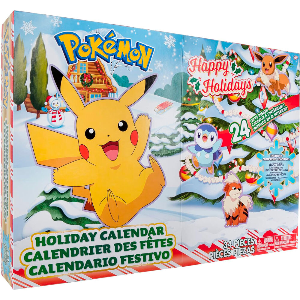 Calendario Adviento Pokémon con 24 regalos en el interior >4 años
