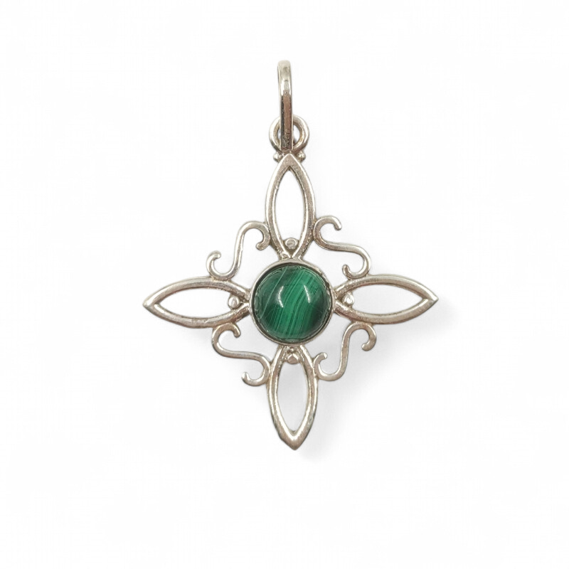 Colgante Nudo Bruja Malaquita