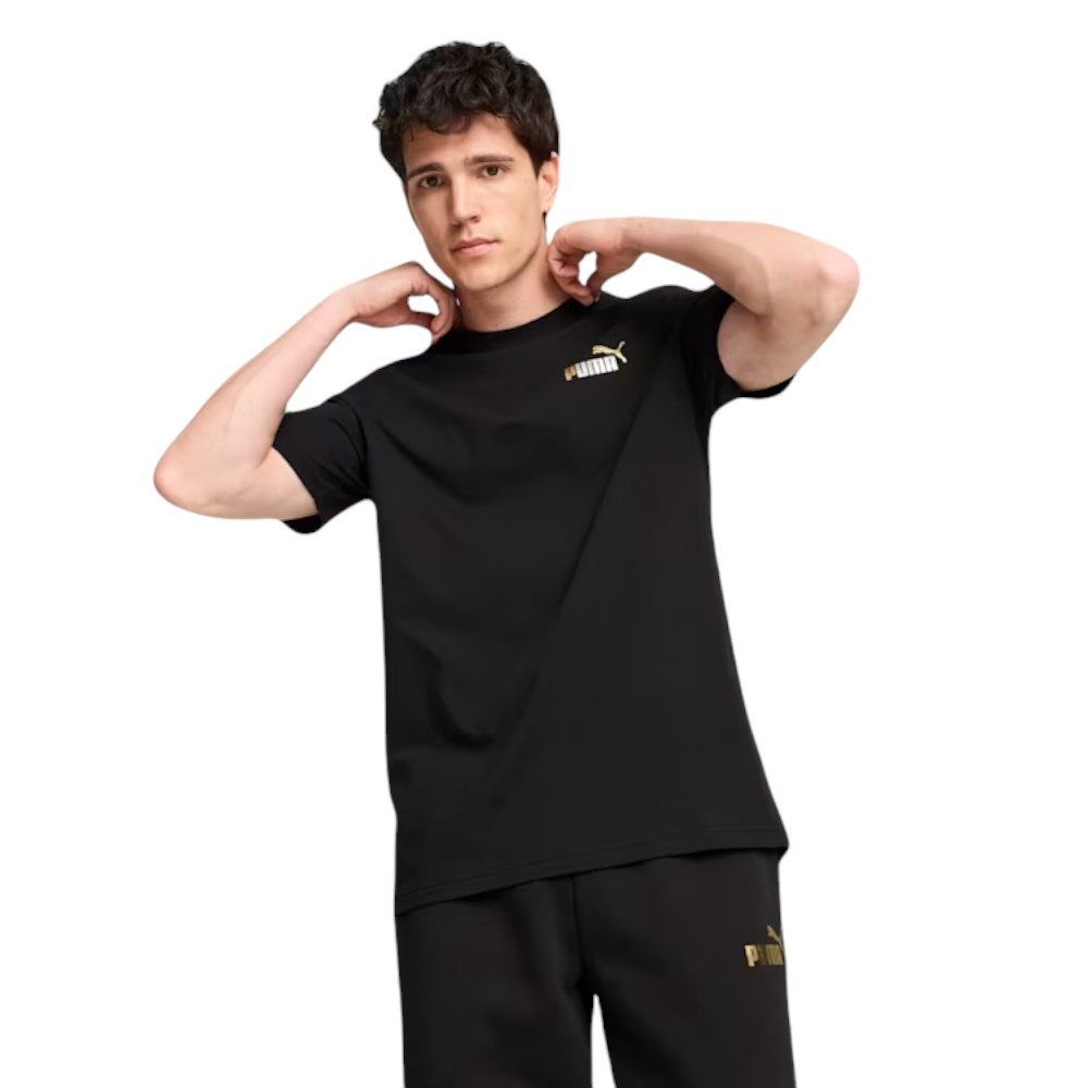 Imagen CAMISETA PUMA ESSENTIALS MINIMAL GOLD NEGRO 630019-01 HOMBRE