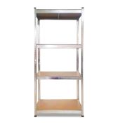 miniatura Estantería Modular Metálica con 4 Baldas MDF 700kg 160x80x40 cm 5