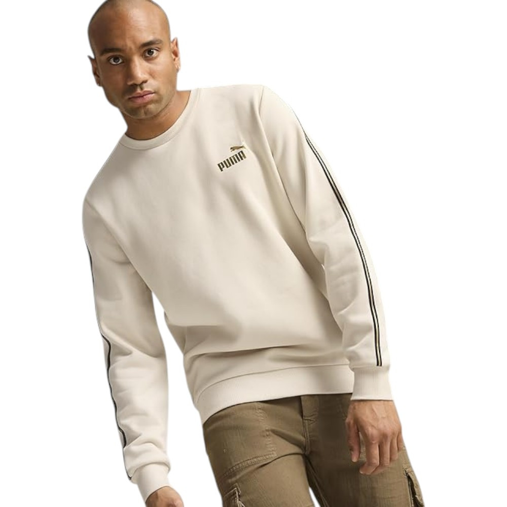Imagen SUDADERA PUMA ESSENTIALS TAPE MINIMAL GOL BEIGE 685290-87 HOODIE HOMBRE