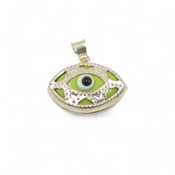 miniatura Colgante de Plata Ojo Turco Verde 1