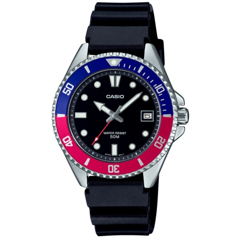 Casio Mdv-10-1a2vdf Reloj De Pulsera Analógico Para Mujer Color Negro