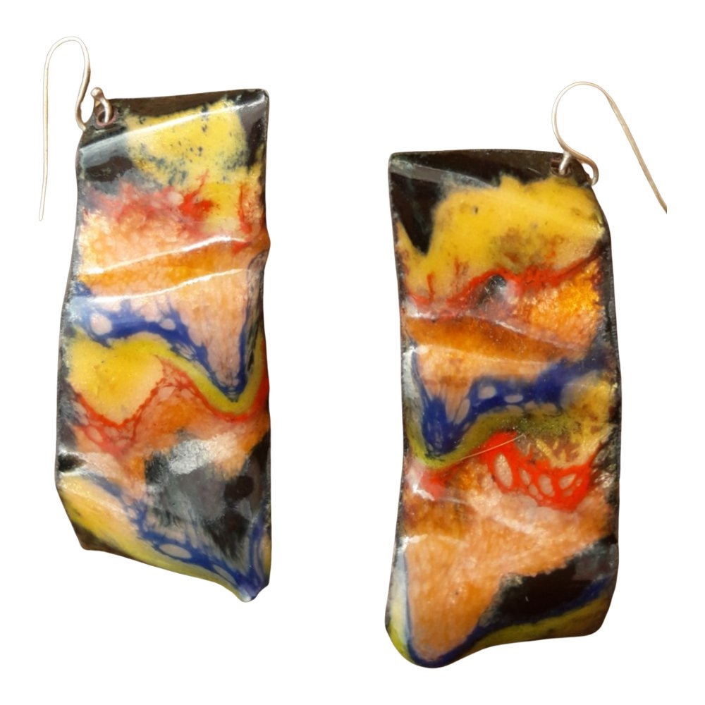 Pendientes esmaltados al fuego