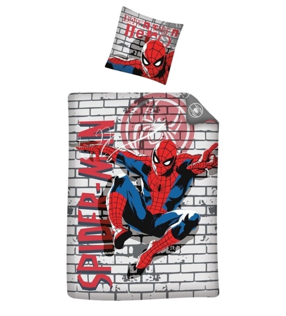 Funda Nórdica Cama Reversible Spiderman 140x200 cm y 1 Funda Cojín 65x65 cm