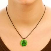 miniatura Colgante verde huella de lobo