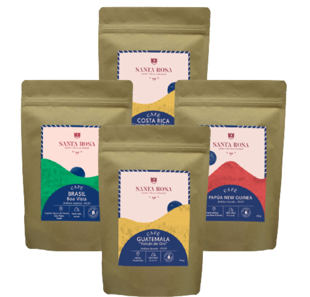 Cafés Santa Rosa Explora el Mundo del café - 4x250gr