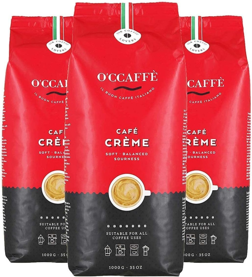 Souad Coffee Shop Pack café en Grano Crème 3 x 1kg
