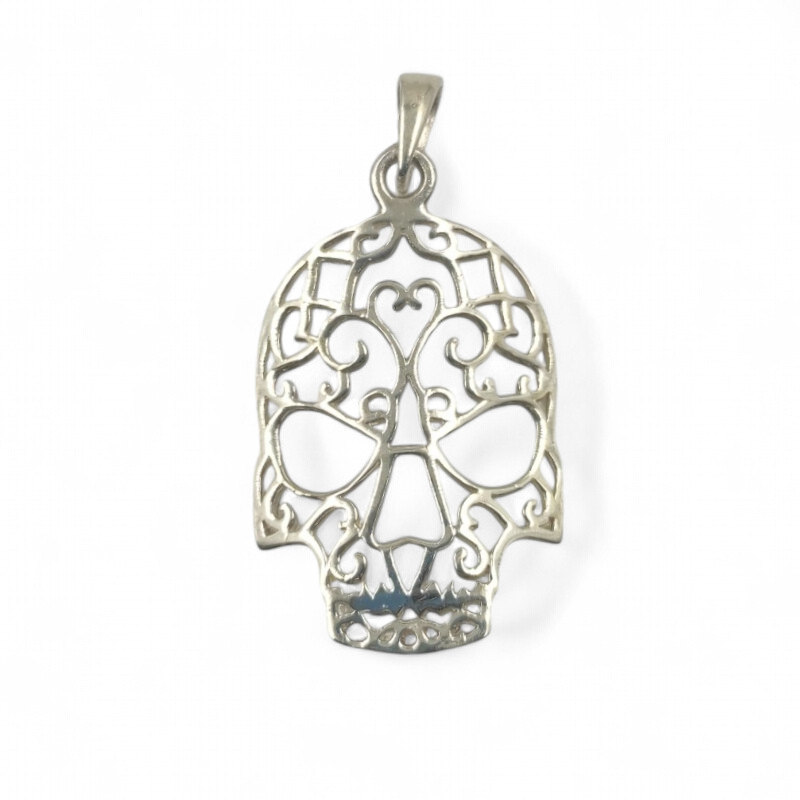 Colgante La Catrina Grande Plata 1r Ley
