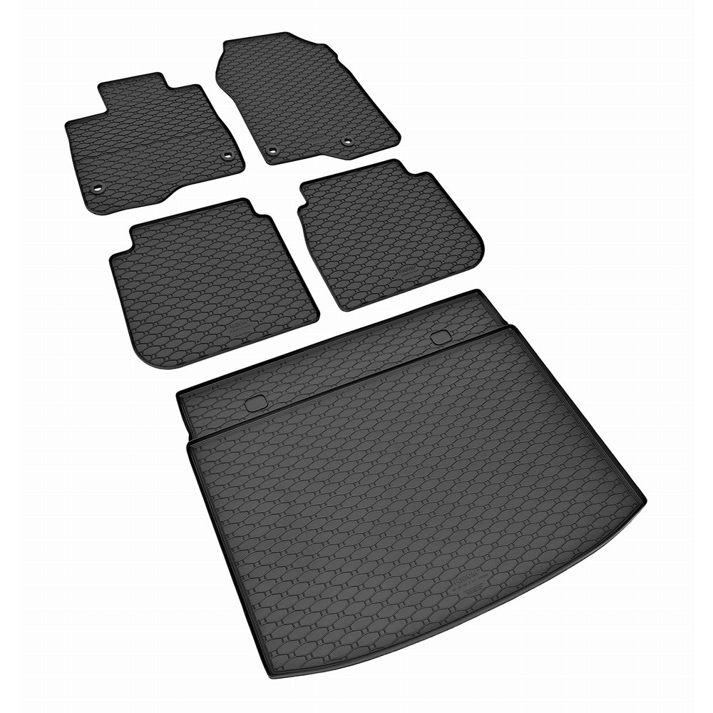 Car Lux Alfombra protector maletero y alfombrillas de goma para HONDA CR-V en conjunto desde 2023