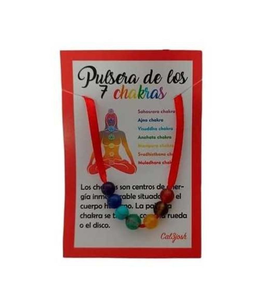 Pulsera 7 chakras con cuerda de tela