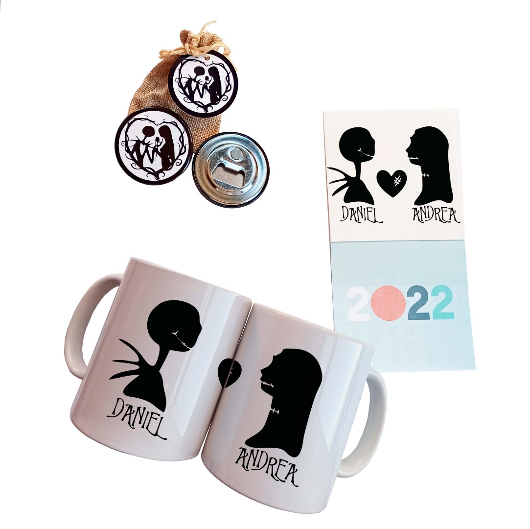 Caja Pesadilla antes de Navidad 2 regalo enamorados aniversario San Valentín