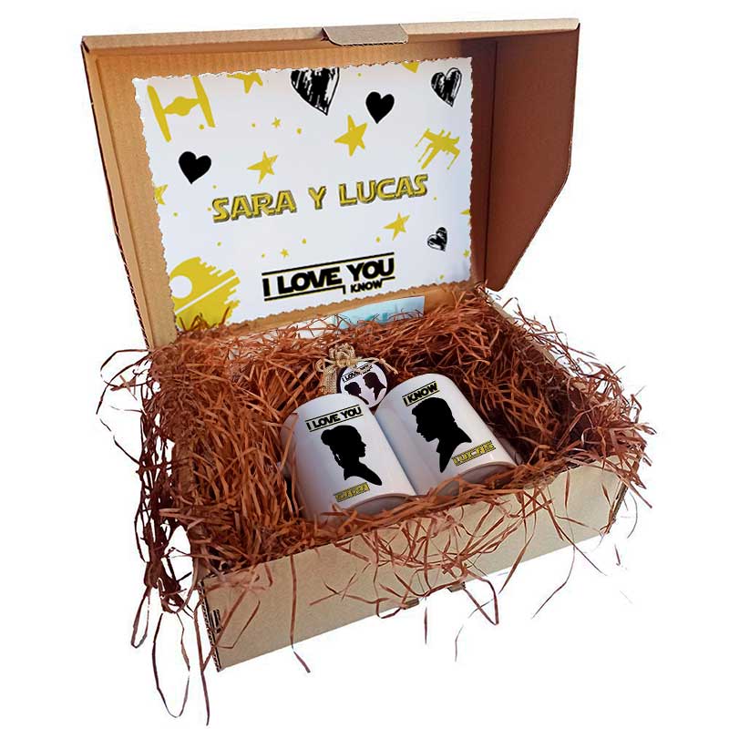 Detalles P'adul@rte Caja Star Wars regalo enamorados aniversario San Valentín