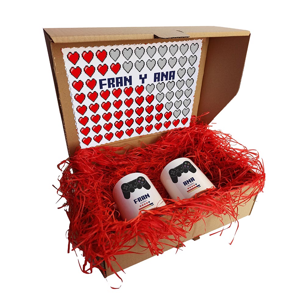 Tazas Players - Gamers enamorados aniversario San Valentín