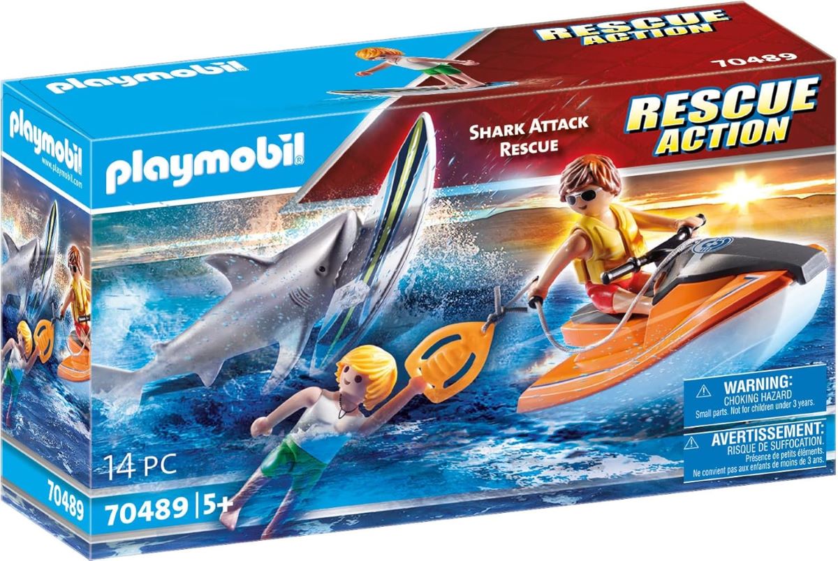Playmobil Rescue Action Rescate Ataque Tiburón 70489
