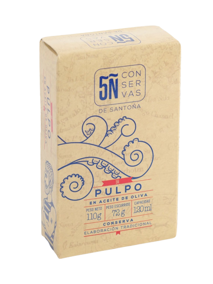 Pack de 10 latas de Pulpo en aceite de oliva 120 ML