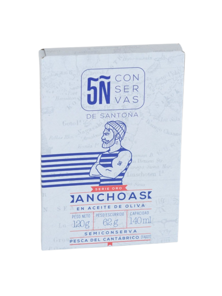 Pack de 10 latas de Anchoas del Cantábrico Oliva Oro 140 ML