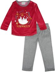 miniatura Pijama niña terciopelo Harry Potter - Hogwarts granate gris