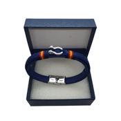 miniatura Pulsera  Azul Cuerda  Náutica biothane con grillete