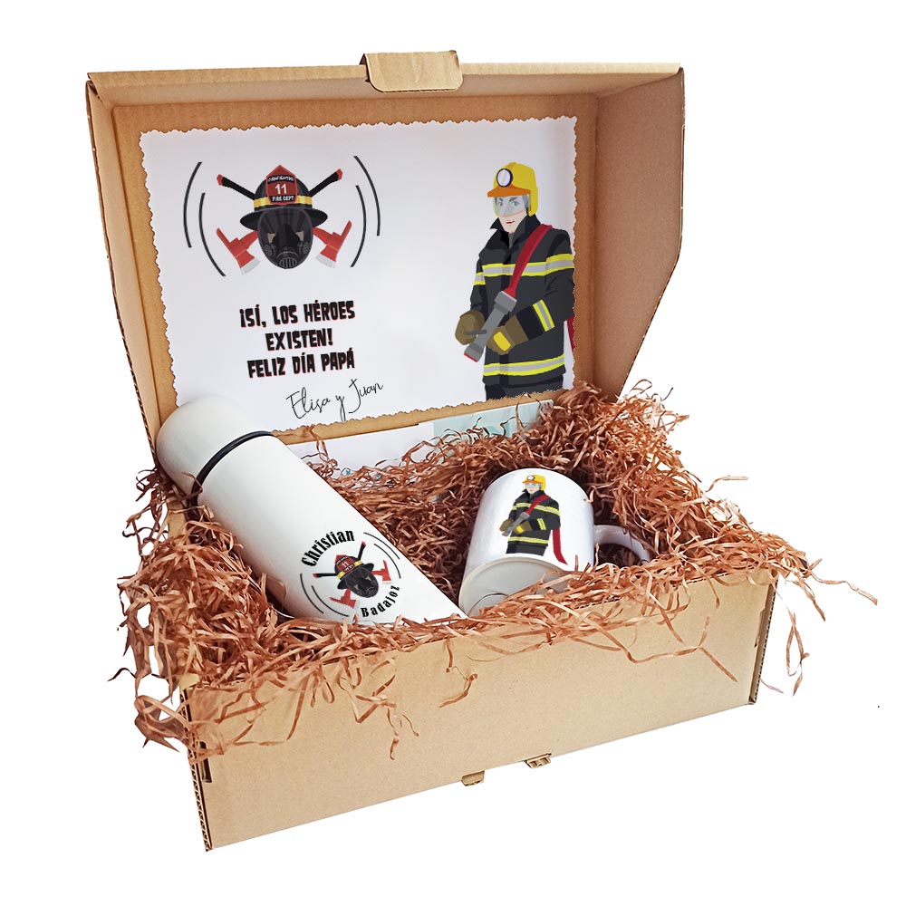 Caja regalo día del padre con su profesión taza personalizada
