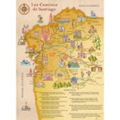 miniatura Mapa de los caminos de Santiago en Galicia 2