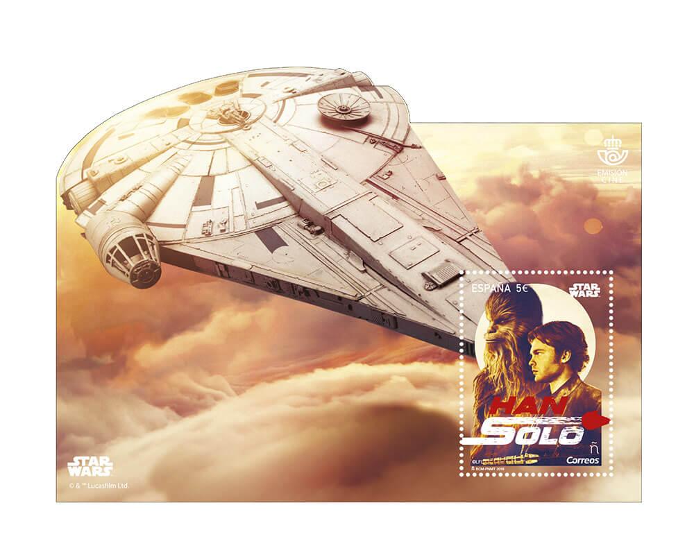 sello hoja bloque Han Solo de frente
