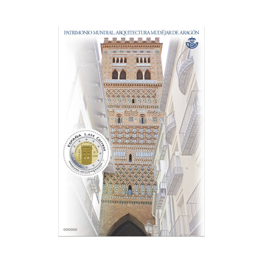 Sello Patrimonio mundial. Arquitectura mudéjar de Aragón Correos
