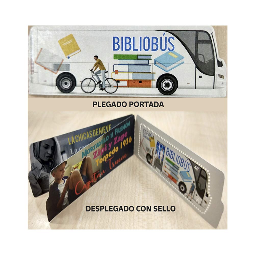 Sello Literatura. Bibliobús Correos