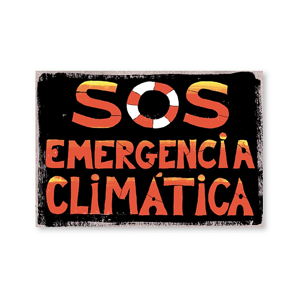 Tarjeta postal SOS emergencia climática - Protest Stamps Correos Tienda Online - Cumbre del clima