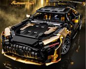 miniatura Construcción Bloques Mercedes GT3 AMG 1:14 1466 Pcs 3.7v R.C. 5