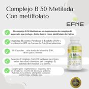 miniatura EFNE Vitamina B 50 Metilada con metilfolato + Colina e inositol 60 cápsulas 2