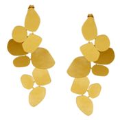 miniatura Pendientes largos de acero para mujer disponibles en variedad de acero y acero dorado