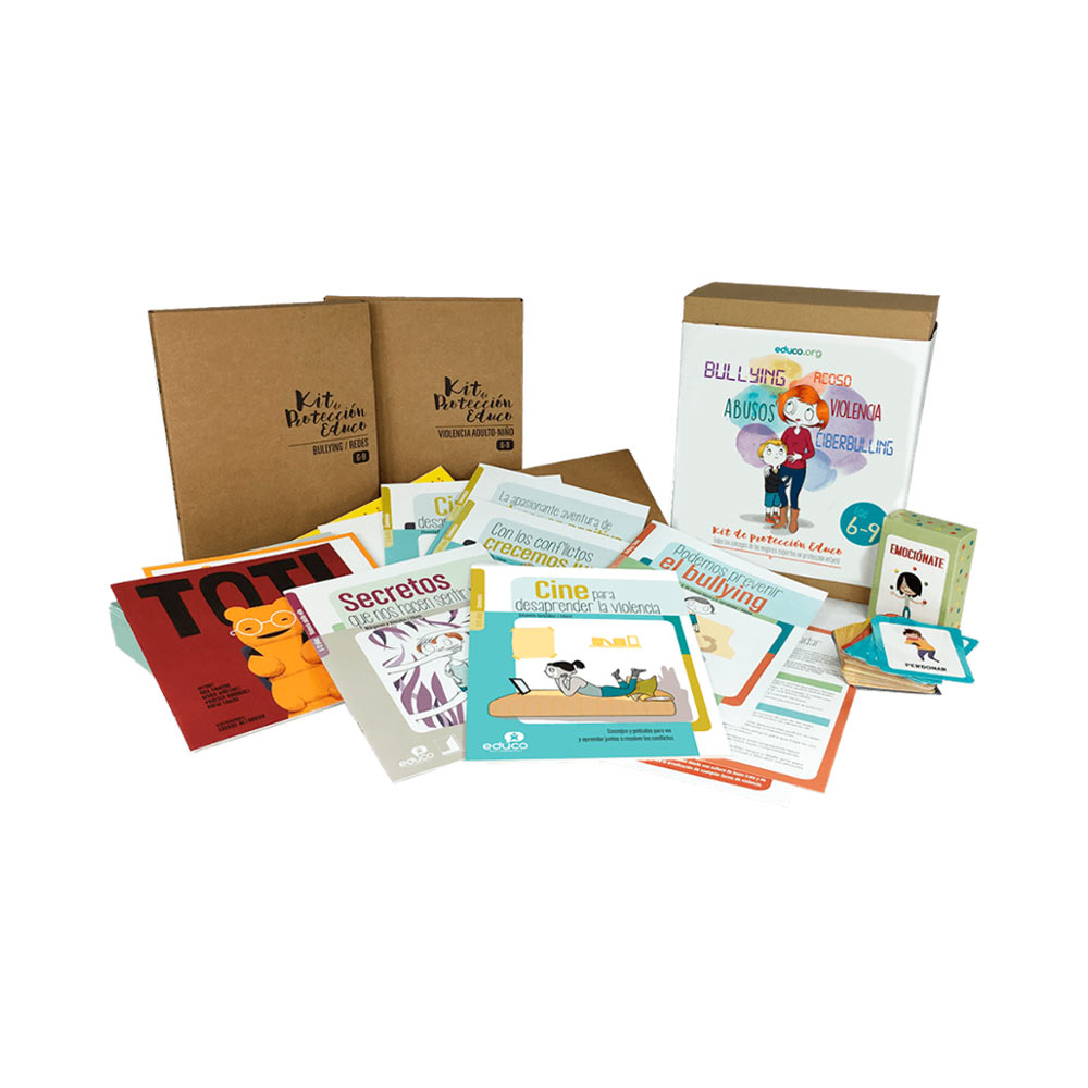 kit de protección Educo contra la violencia, bullying, acoso escolar, abusos...