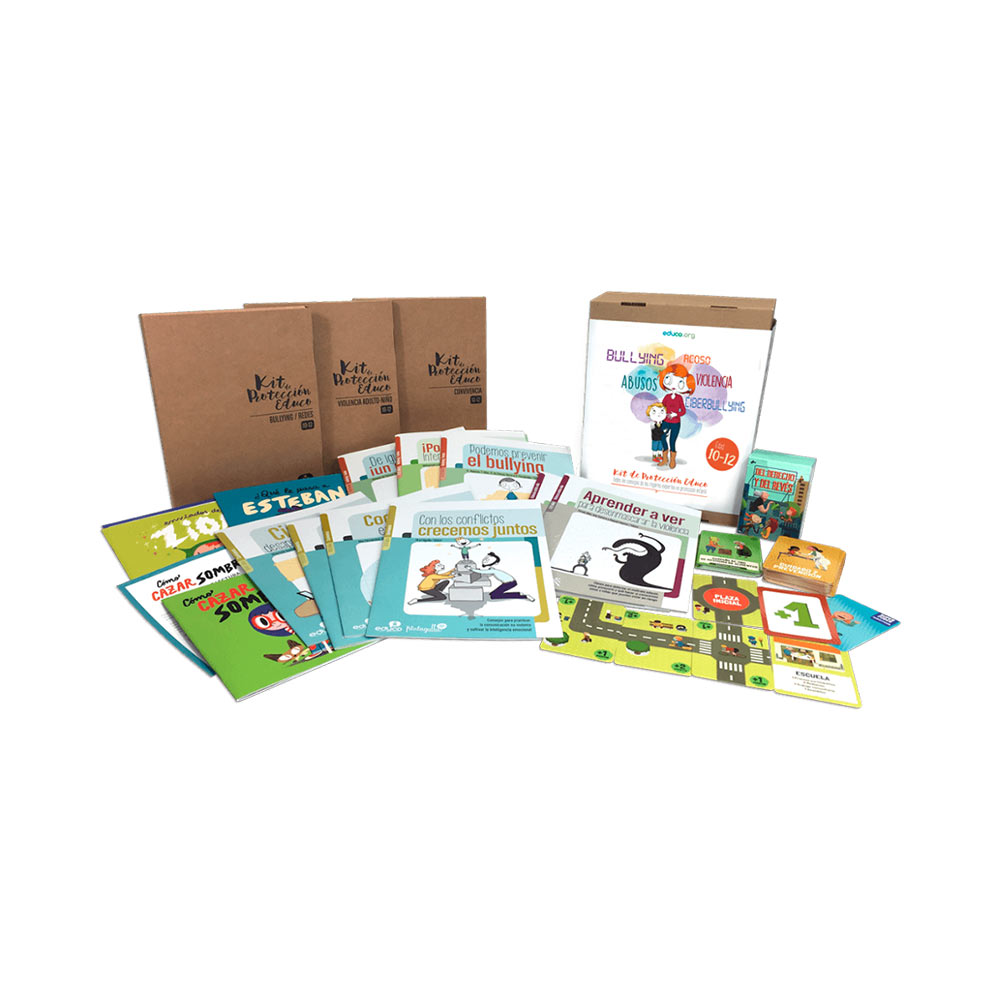 kit de protección Educo 10 a 12 años contra la violencia, bullying, acoso escolar, abusos...