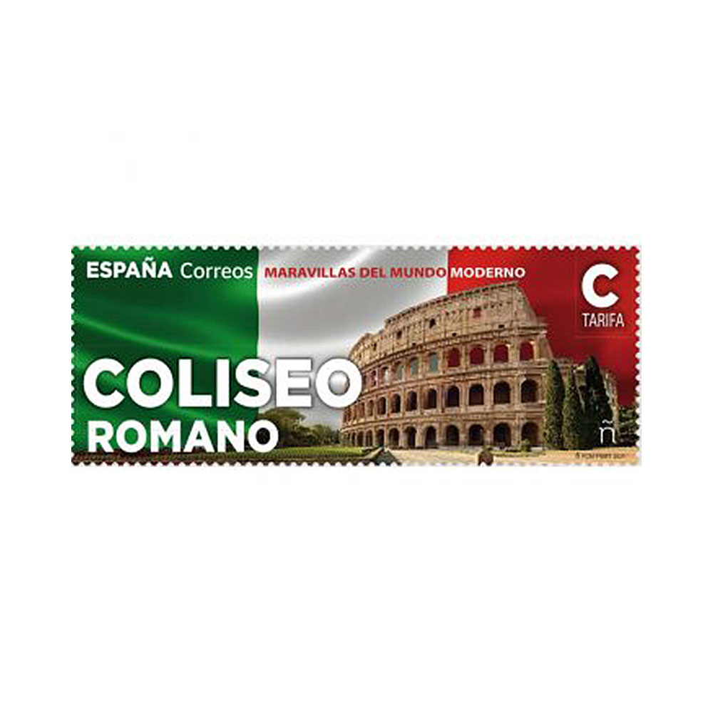 sello coliseo romano - maravillas del mundo Correos