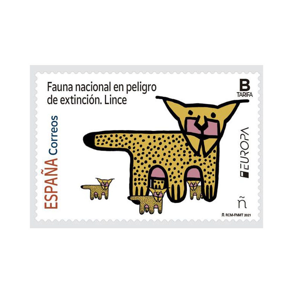 sello Lince fauna ibérica peligro de extinción