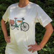 miniatura camiseta bicicleta tono natural en modelo