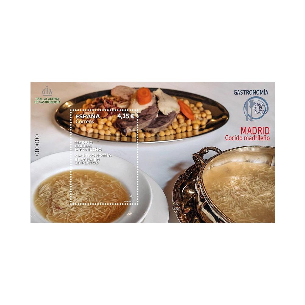 Cocido Madrileño sello hoja bloque