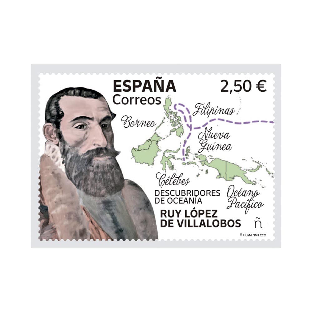 Ruy Lopez de Villalobos sello descubridores Correos Filatelia