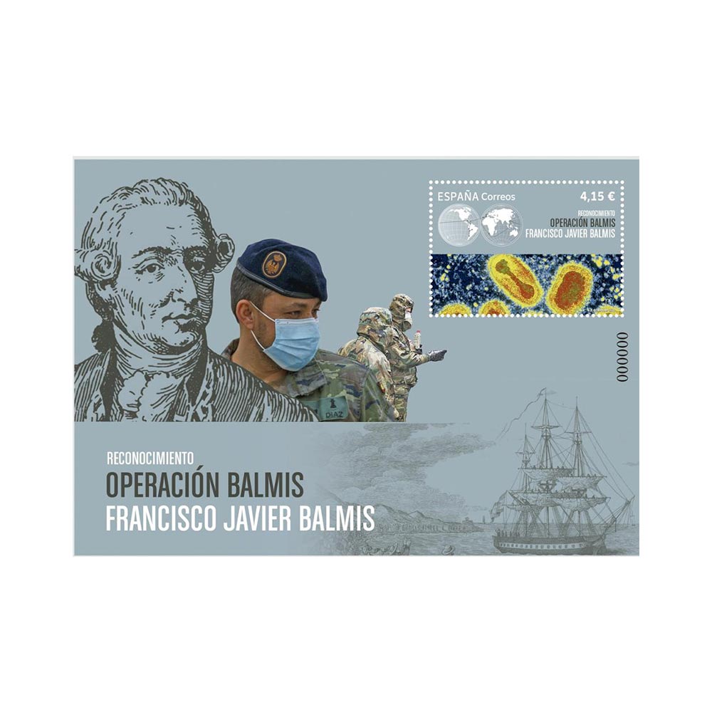 sello hoja bloque operación Balmis